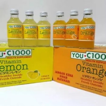 You C1000 140 ml - BUNDLE 1 CTN 30 BOTOL - VITAMIN C 1000 Drink Lemon, Orange, Mango, Apple
